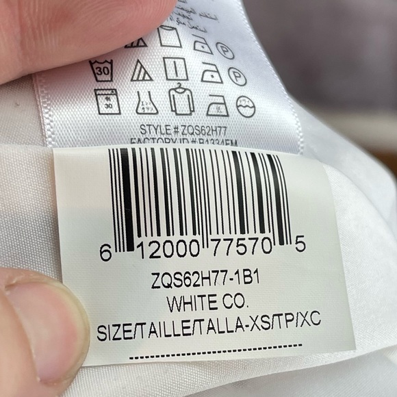 NWT BCBGeneration XS white with black design mini dress - Picture 7 of 7